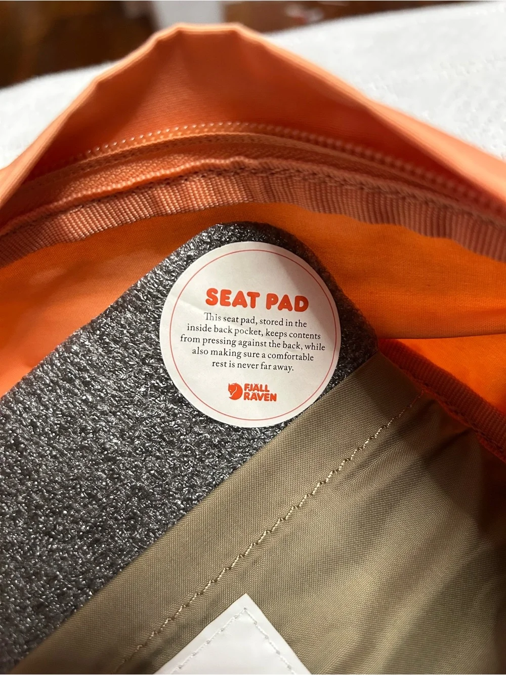 Fjallraven Kanken Two-Tone Orange and Olive Green Mini Daypack